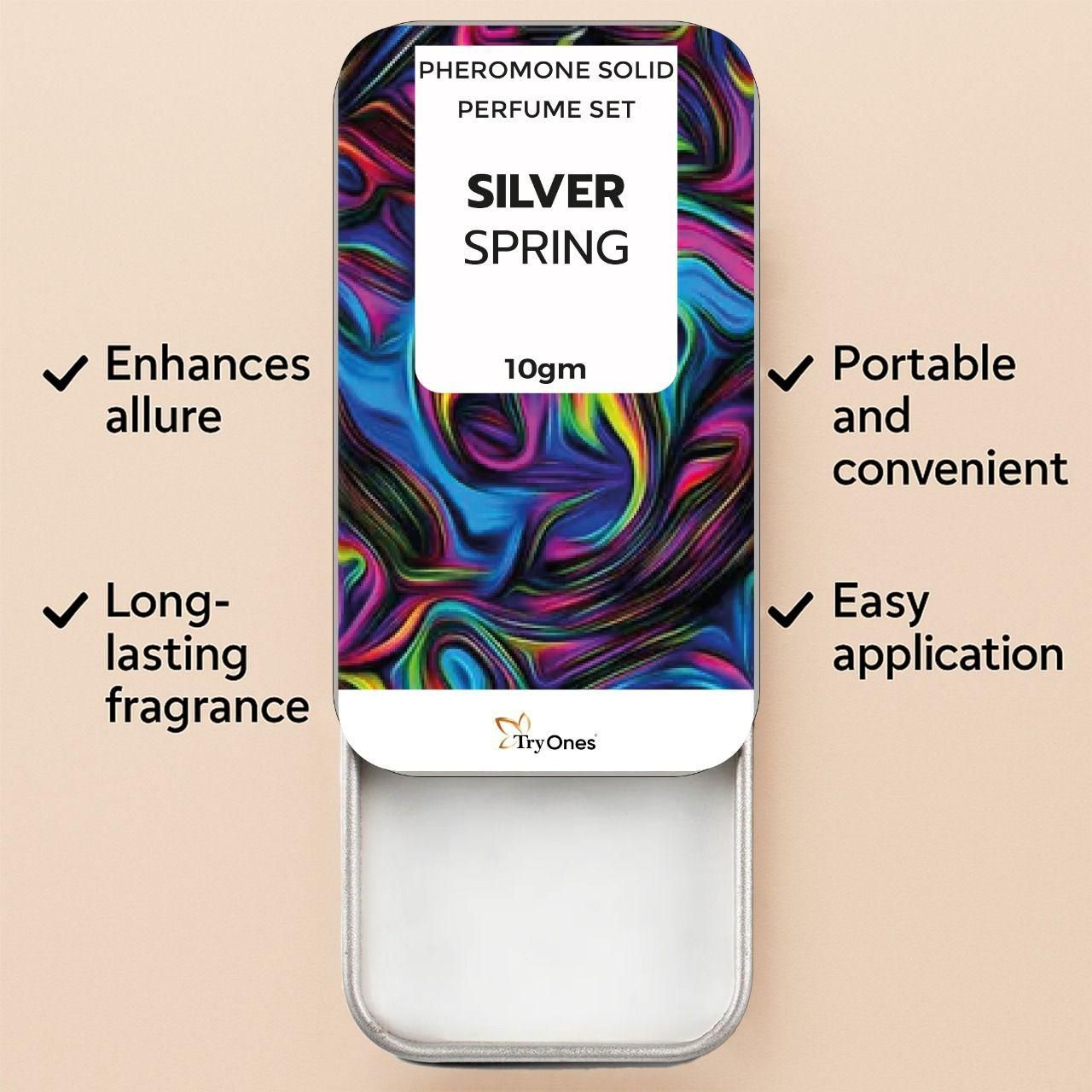 Pheromone Solid Perfume Set Silver Spring 20 gm (Pack of 2) πΈ