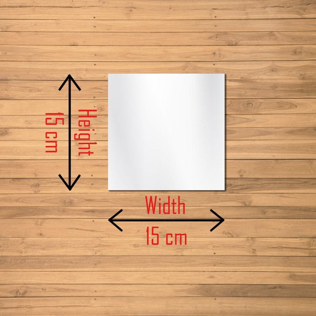 4 Big Square Silver 3D Acrylic Mirror Wall Stickers ✨🪞