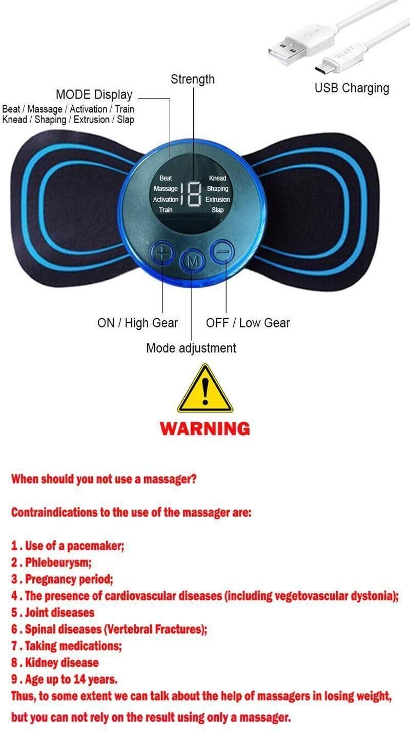 Mini Massager with 8 Modes & 19 Strength Levels 💆🏻‍♂️✨