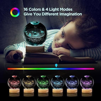 Galaxy Glow Crystal Lamp – 3D Color Changing Night Light 🌌
