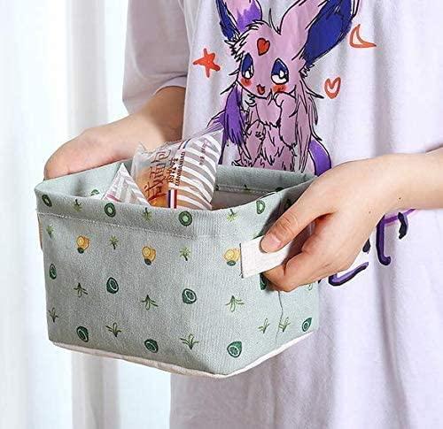 Foldable Storage Box Canvas Fabric Baskets with Handles (Pack of 4) 🧺✨