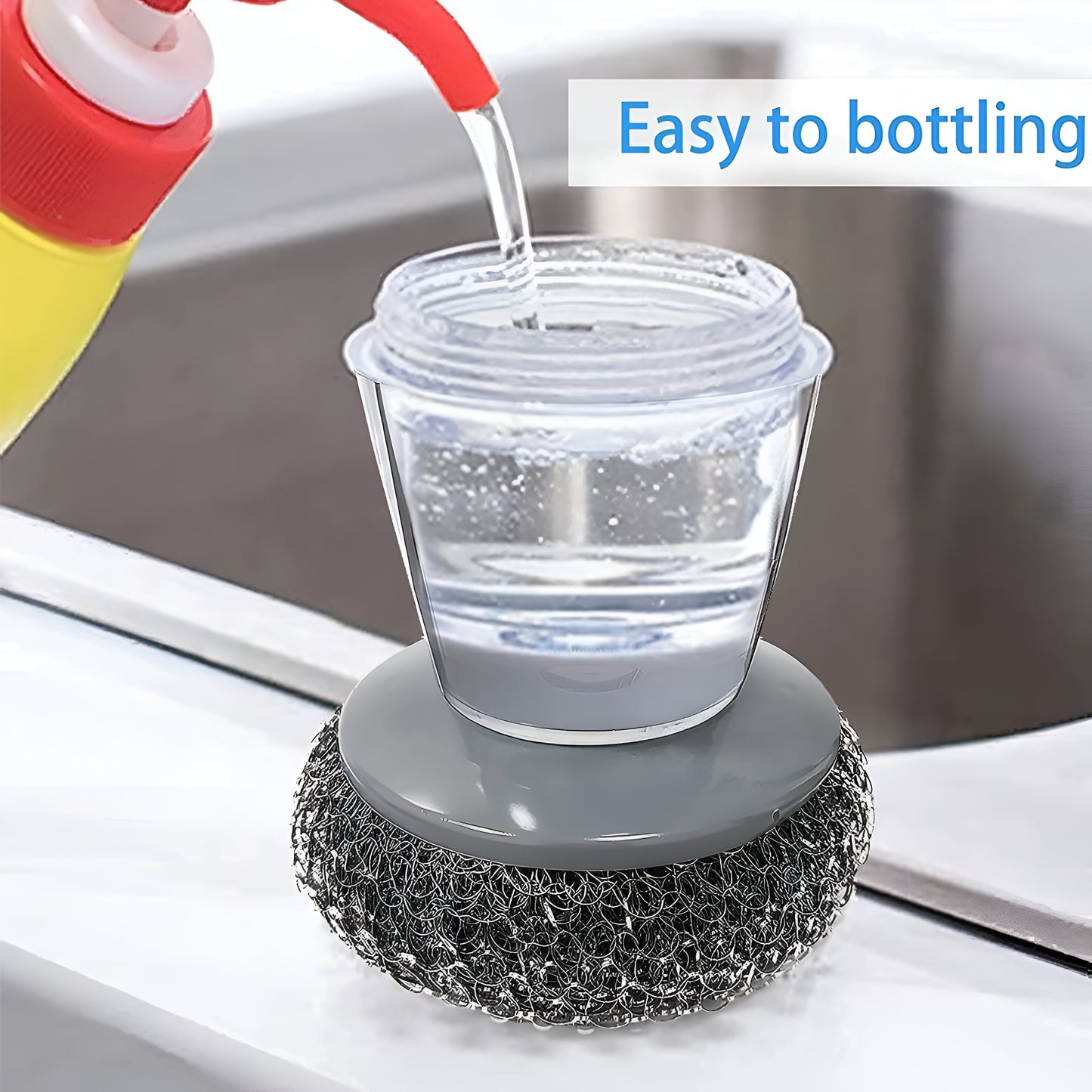 Kitchen Soap Dispensing Scrubber 🧼