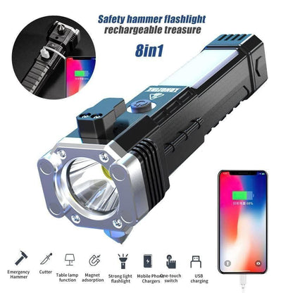 Portable Multipurpose Rechargeable Torch LED Flashlight 🔦