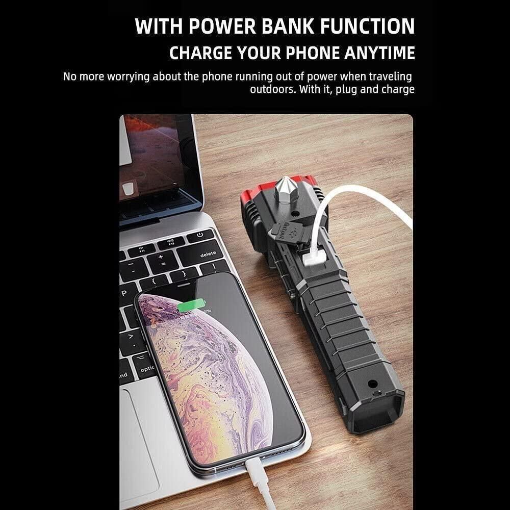 Portable Multipurpose Rechargeable Torch LED Flashlight 🔦