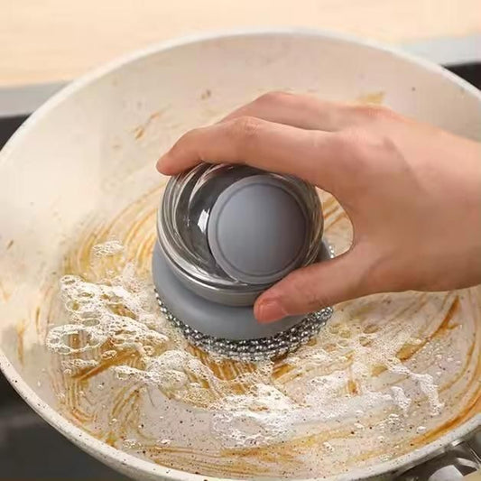 Kitchen Soap Dispenser with Attached Metal Scrubber 🧼