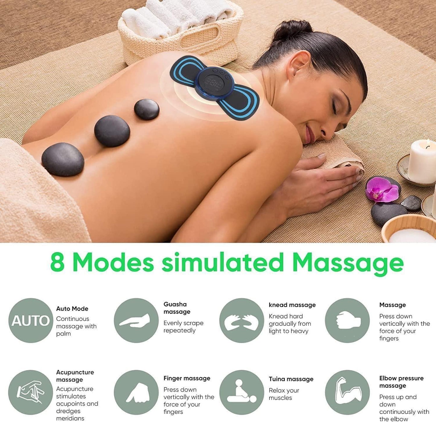 Mini Massager with 8 Modes & 19 Strength Levels 💆🏻‍♂️✨