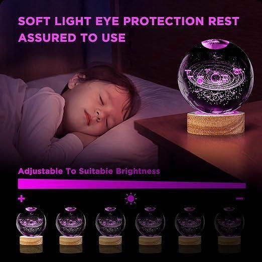 Galaxy Glow Crystal Lamp – 3D Color Changing Night Light 🌌