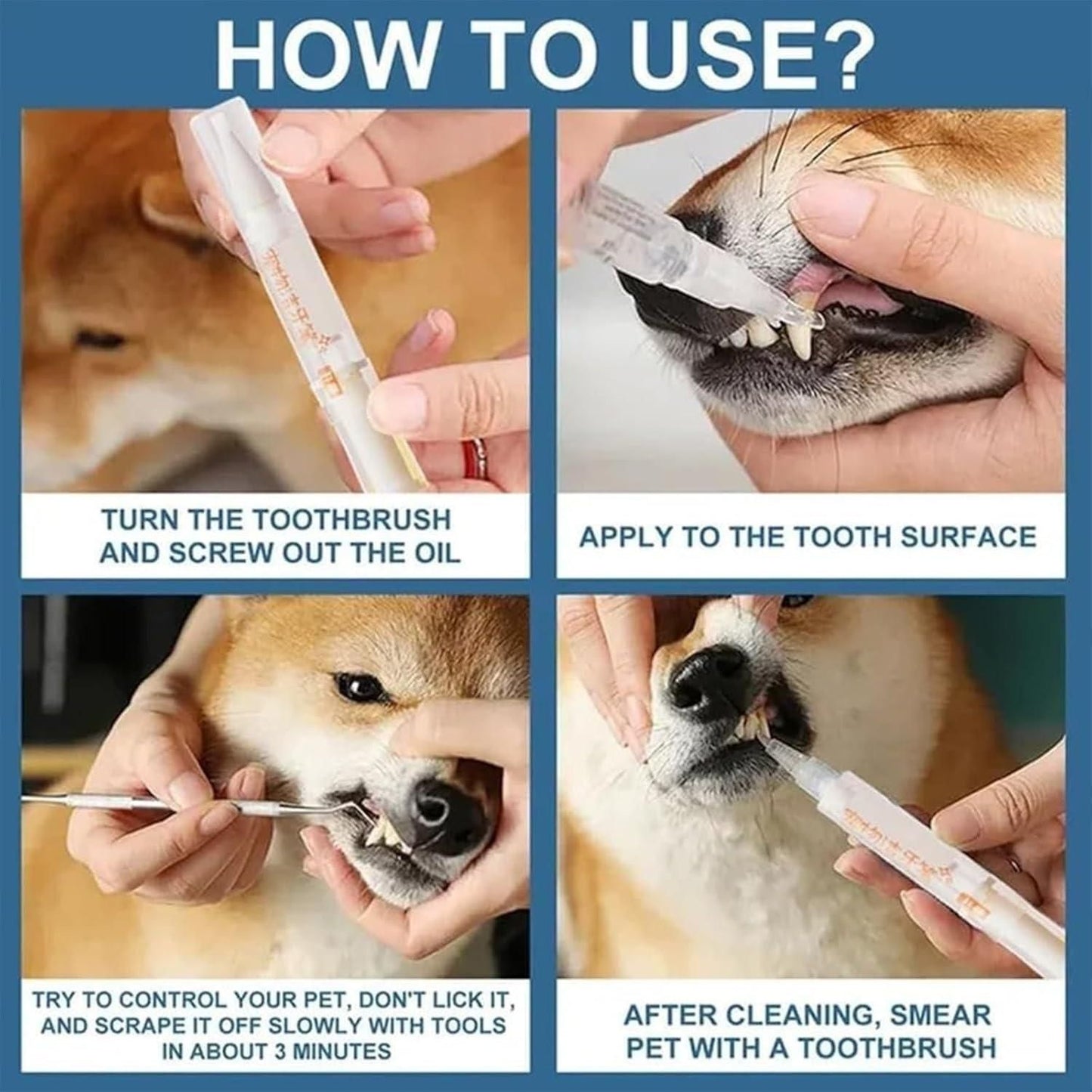 Dog Pen Toothbrush for Pets 🐾