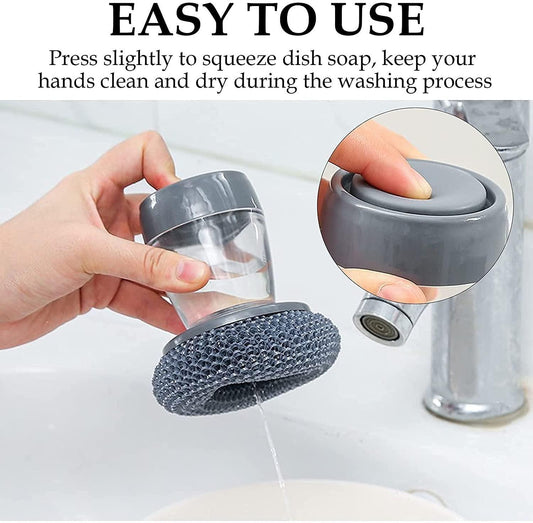 Kitchen Soap Dispensing Scrubber 🧼