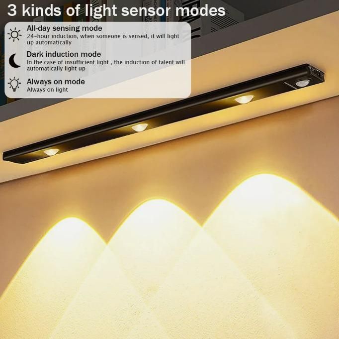 LED PIR Motion Sensor Rechargable Cabinet Light ✨🔋