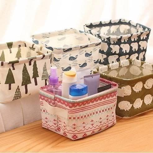 Foldable Storage Box Canvas Fabric Baskets with Handles (Pack of 4) 🧺✨