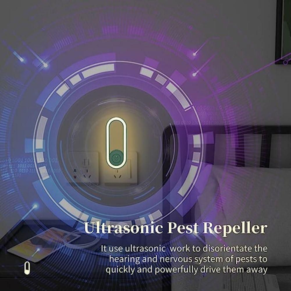 Mosquito Killer Bug Zapper Lamp with Plug-in Ultrasonic Pest Control 🦟