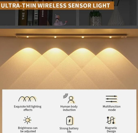 LED PIR Motion Sensor Rechargable Cabinet Light ✨🔋