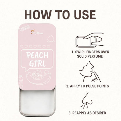 TryOnes PEACH GIRL Solid Perfume for Women 12 gm (Pack of 2) 🌸