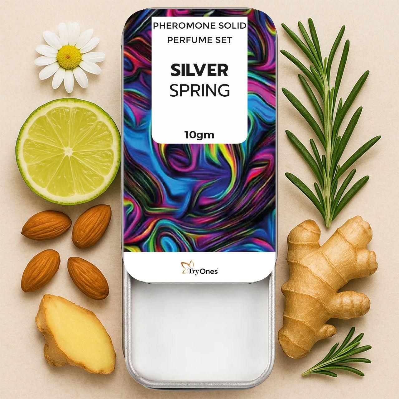 Pheromone Solid Perfume Set Silver Spring 20 gm (Pack of 2) 🌸