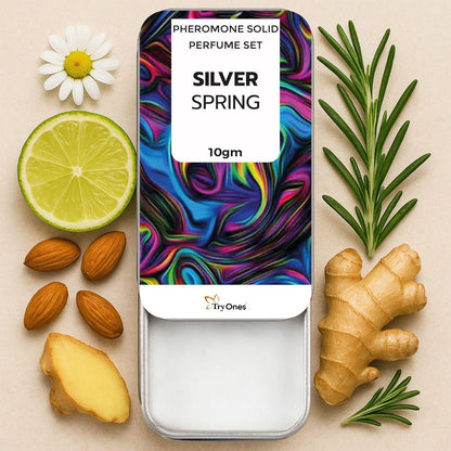 Pheromone Solid Perfume Set Silver Spring 20 gm (Pack of 2) 🌸