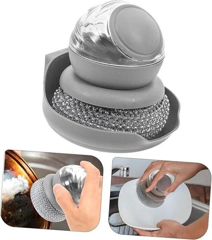 Kitchen Soap Dispenser with Attached Metal Scrubber 🧼
