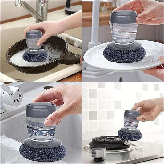 Kitchen Soap Dispensing Scrubber 🧼